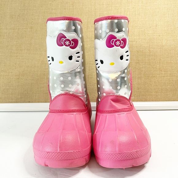 Hello Kitty Girls Snow Boots Size 5 - Picture 4 of 10